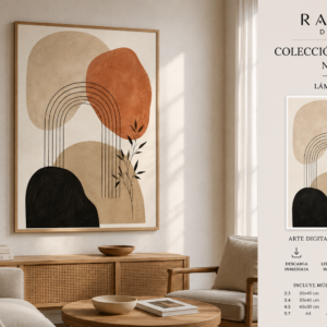 Equilibrio Terrenal | Lámina Abstracta para Imprimir – Raven Deco